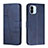 Leather Case Stands Flip Cover Holder Y01X for Xiaomi Poco C50 Blue