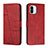 Leather Case Stands Flip Cover Holder Y01X for Xiaomi Poco C50 Red