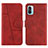 Leather Case Stands Flip Cover Holder Y01X for Xiaomi Poco F3 5G Red