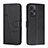 Leather Case Stands Flip Cover Holder Y01X for Xiaomi Poco F5 5G Black