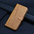 Leather Case Stands Flip Cover Holder Y01X for Xiaomi Poco F5 Pro 5G Light Brown