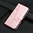 Leather Case Stands Flip Cover Holder Y01X for Xiaomi Poco F5 Pro 5G Rose Gold