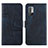 Leather Case Stands Flip Cover Holder Y01X for Xiaomi POCO M3 Pro 5G Blue