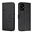 Leather Case Stands Flip Cover Holder Y01X for Xiaomi Poco M4 5G Black