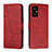 Leather Case Stands Flip Cover Holder Y01X for Xiaomi Poco M4 5G Red