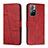 Leather Case Stands Flip Cover Holder Y01X for Xiaomi Poco M4 Pro 5G Red