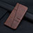 Leather Case Stands Flip Cover Holder Y01X for Xiaomi Poco X5 Pro 5G Brown