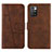 Leather Case Stands Flip Cover Holder Y01X for Xiaomi Redmi 10 (2022)