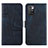 Leather Case Stands Flip Cover Holder Y01X for Xiaomi Redmi 10 (2022) Blue