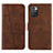Leather Case Stands Flip Cover Holder Y01X for Xiaomi Redmi 10 4G