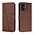 Leather Case Stands Flip Cover Holder Y01X for Xiaomi Redmi 11A 4G