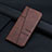 Leather Case Stands Flip Cover Holder Y01X for Xiaomi Redmi 11A 4G Brown