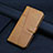 Leather Case Stands Flip Cover Holder Y01X for Xiaomi Redmi 11A 4G Light Brown