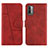 Leather Case Stands Flip Cover Holder Y01X for Xiaomi Redmi 9 Power Red