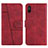 Leather Case Stands Flip Cover Holder Y01X for Xiaomi Redmi 9A Red