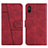 Leather Case Stands Flip Cover Holder Y01X for Xiaomi Redmi 9i Red