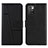 Leather Case Stands Flip Cover Holder Y01X for Xiaomi Redmi Note 11 4G (2021) Black