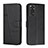 Leather Case Stands Flip Cover Holder Y01X for Xiaomi Redmi Note 11 4G (2022) Black