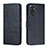 Leather Case Stands Flip Cover Holder Y01X for Xiaomi Redmi Note 11 4G (2022) Blue