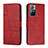 Leather Case Stands Flip Cover Holder Y01X for Xiaomi Redmi Note 11 5G Red