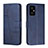 Leather Case Stands Flip Cover Holder Y01X for Xiaomi Redmi Note 11R 5G Blue