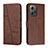 Leather Case Stands Flip Cover Holder Y01X for Xiaomi Redmi Note 12 4G