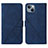 Leather Case Stands Flip Cover Holder Y02B for Apple iPhone 14 Plus Blue