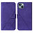 Leather Case Stands Flip Cover Holder Y02B for Apple iPhone 14 Plus Purple