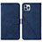 Leather Case Stands Flip Cover Holder Y02B for Apple iPhone 14 Pro Blue