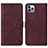 Leather Case Stands Flip Cover Holder Y02B for Apple iPhone 14 Pro Red Wine