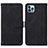 Leather Case Stands Flip Cover Holder Y02B for Apple iPhone 16 Pro Max Black