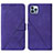 Leather Case Stands Flip Cover Holder Y02B for Apple iPhone 16 Pro Max Purple