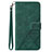 Leather Case Stands Flip Cover Holder Y02B for Google Pixel 8 5G Green