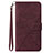 Leather Case Stands Flip Cover Holder Y02B for Google Pixel 8 5G Red Wine