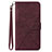 Leather Case Stands Flip Cover Holder Y02B for Google Pixel 8 Pro 5G Red Wine