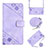 Leather Case Stands Flip Cover Holder Y02B for Huawei Nova 10 Pro Purple