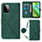 Leather Case Stands Flip Cover Holder Y02B for Motorola Moto G Power 5G (2023) Green