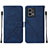 Leather Case Stands Flip Cover Holder Y02B for Motorola Moto G Stylus (2023) 4G Blue