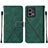 Leather Case Stands Flip Cover Holder Y02B for Motorola Moto G Stylus (2023) 4G Green