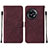 Leather Case Stands Flip Cover Holder Y02B for OnePlus 11R 5G Red