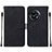 Leather Case Stands Flip Cover Holder Y02B for OnePlus Ace 2 5G Black