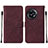 Leather Case Stands Flip Cover Holder Y02B for OnePlus Ace 2 5G Red
