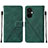 Leather Case Stands Flip Cover Holder Y02B for OnePlus Nord CE 3 5G Green