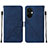 Leather Case Stands Flip Cover Holder Y02B for OnePlus Nord N30 5G Blue