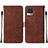 Leather Case Stands Flip Cover Holder Y02B for Realme 8 4G