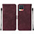 Leather Case Stands Flip Cover Holder Y02B for Realme 8 4G