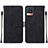 Leather Case Stands Flip Cover Holder Y02B for Realme 8 Pro Black