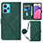 Leather Case Stands Flip Cover Holder Y02B for Realme 9 4G Green