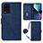 Leather Case Stands Flip Cover Holder Y02B for Realme 9 5G India Blue