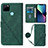 Leather Case Stands Flip Cover Holder Y02B for Realme C21Y Green